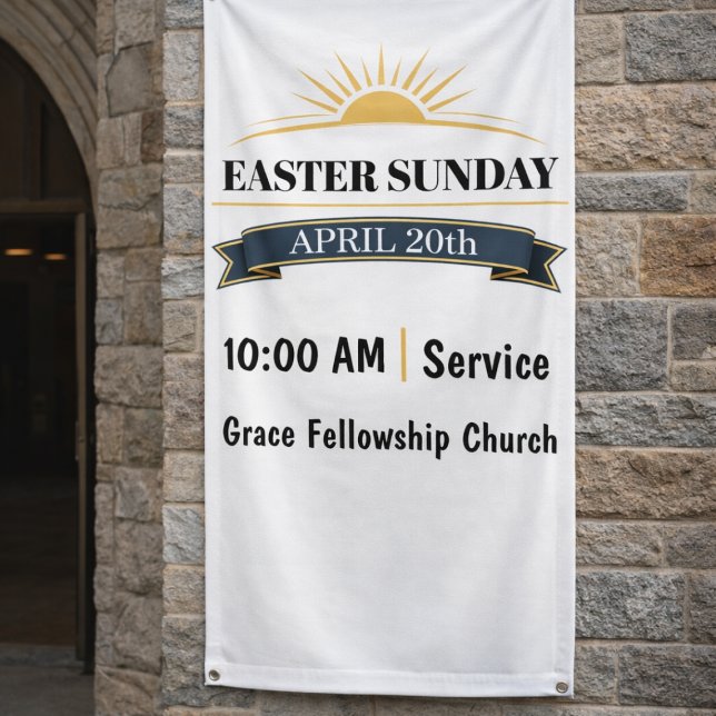 Lona Editable Easter Sunday Church Banner (Subido por el creador)