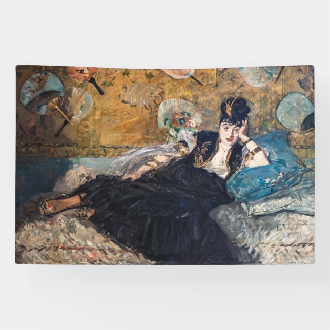 Lona Edouard Manet - Dama con Abanicos (Horizontal)