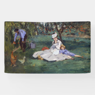 Lona Edouard Manet - La familia Monet en su jardín