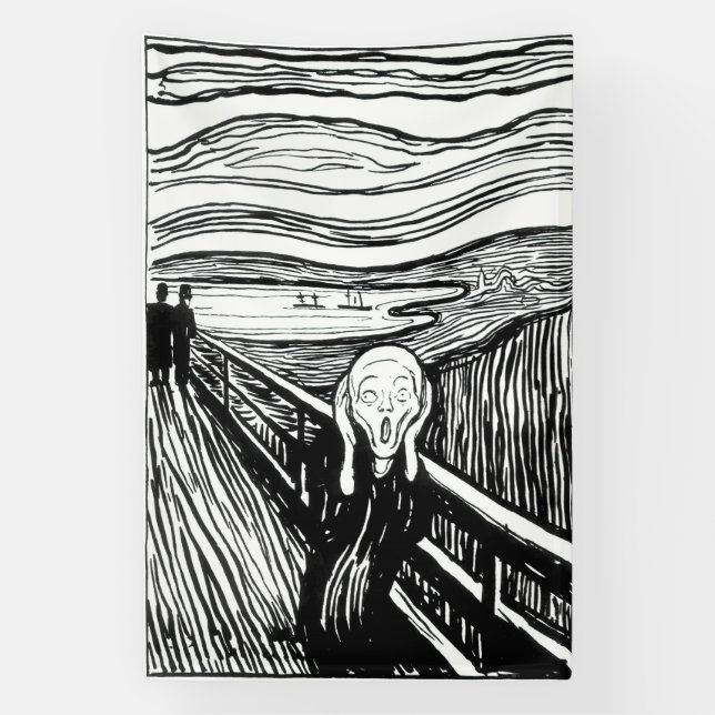 Lona Edvard Munch - La litografía de la crema (Vertical)