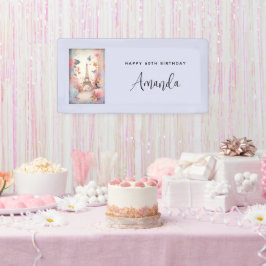 Lona Eiffel Tower Butterflies and Flowers Birthday