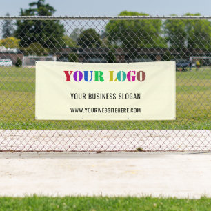 Lona Ejemplo de Banner Empresarial Promocional de Logot