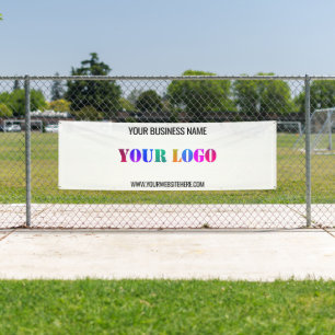 Lona Ejemplo de Banner Promocional con Logotipo y Texto
