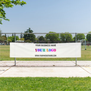 Lona Ejemplo de banner promocional de negocio con texto