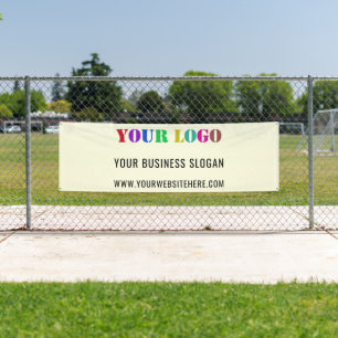 Lona Ejemplo de Banner Promocional de Negocios con Logo