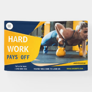 Lona ejercicios de fitness en blanco y negro