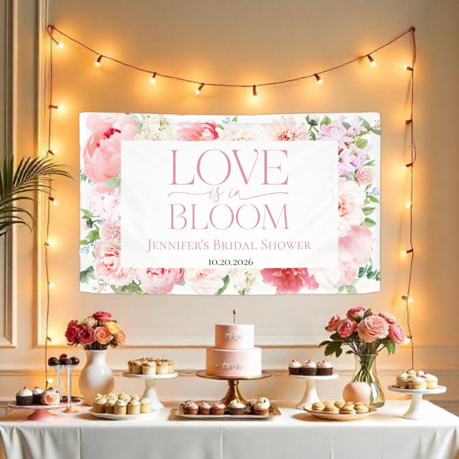 Lona El amor está en flor | Wild Garden Frame Bridal Sh (Subido por el creador)