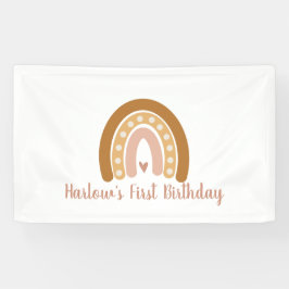 Lona El arcoiris neutral de Boho personalizado