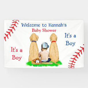 Lona El béisbol de niños con el tema Baby Shower 2 Labs