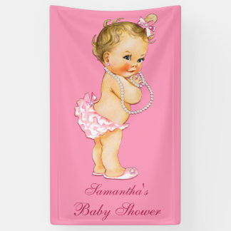 Lona El Blonde personalizado gotea al chica Baby Shower