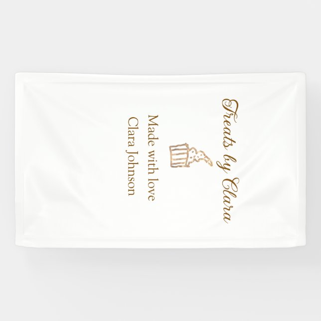 Lona El brillo dorado trata la panadería hecha con el n (Horizontal)