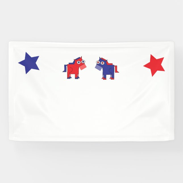 Lona El burro demócrata (Horizontal)