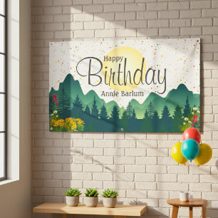 Lona El cartel de cumpleaños "Mountain Escape"