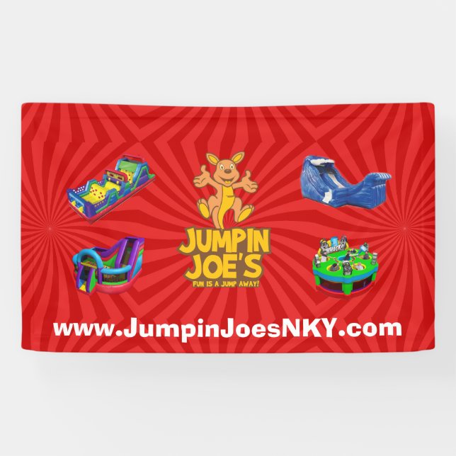 Lona El cartel de Jumpin Joe lleno (Horizontal)
