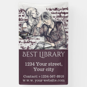 Lona El chica leyendo un libro