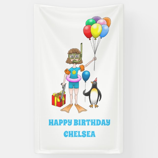 Lona El Chica y el Fiesta del Pingüino (Vertical)