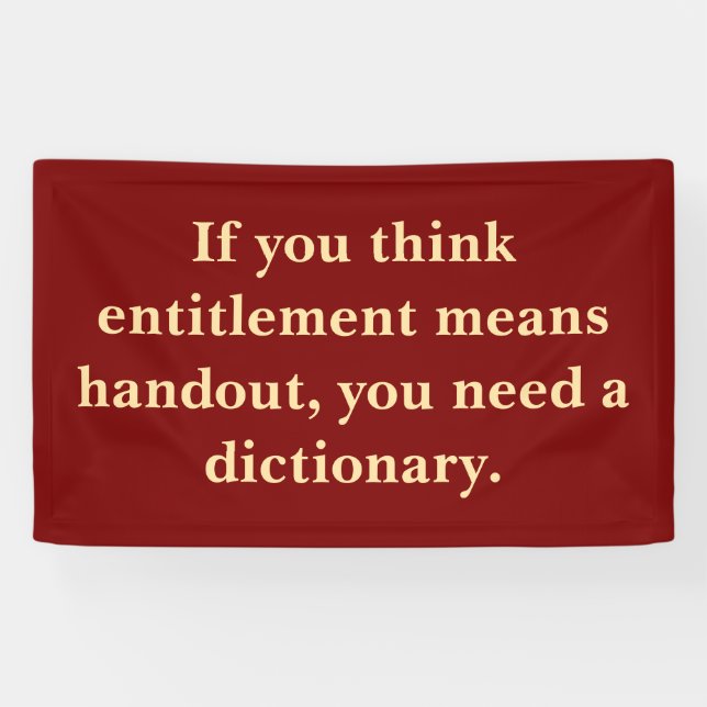 Lona El derecho no es una donación (Horizontal)