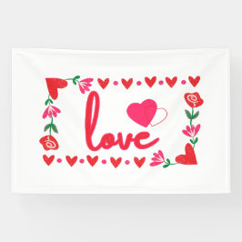 Lona El día de San Valentín de amor 4x6 Vinyl Banner