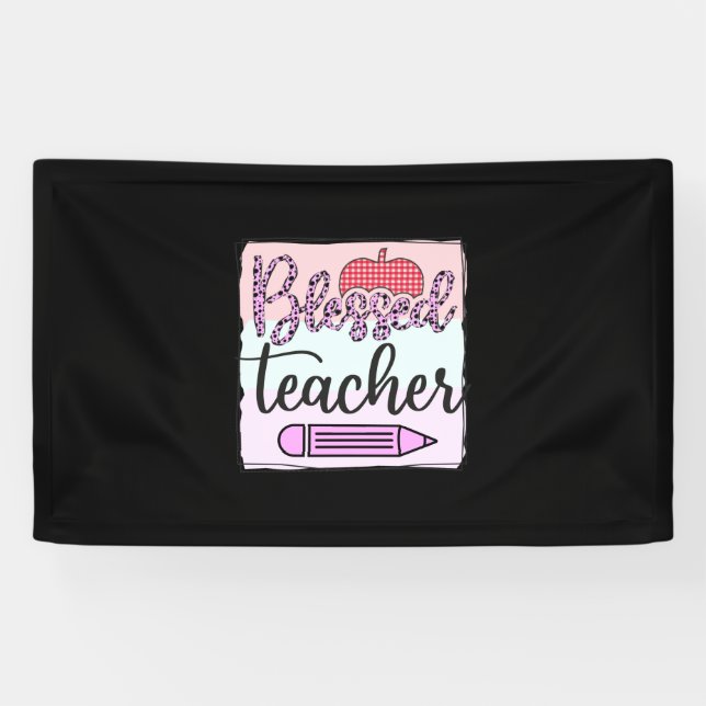 Lona El día del profesor bendecido (Horizontal)