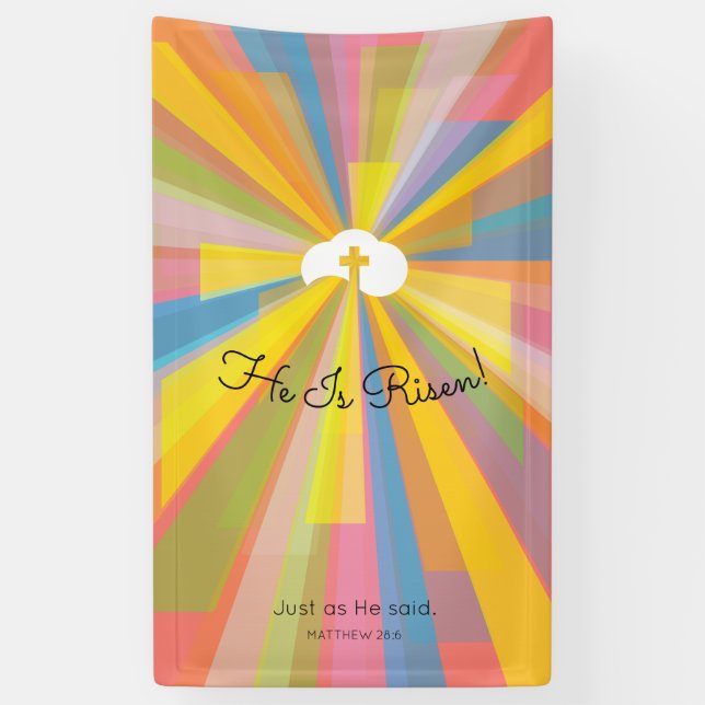 Lona Él Es Resurrección Creciente (Vertical)