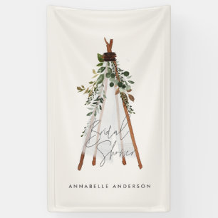 Lona El follaje moderno bohemio patio trasero elegante