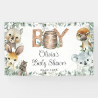 El fondo de Baby Shower de Rustic Animals Australi