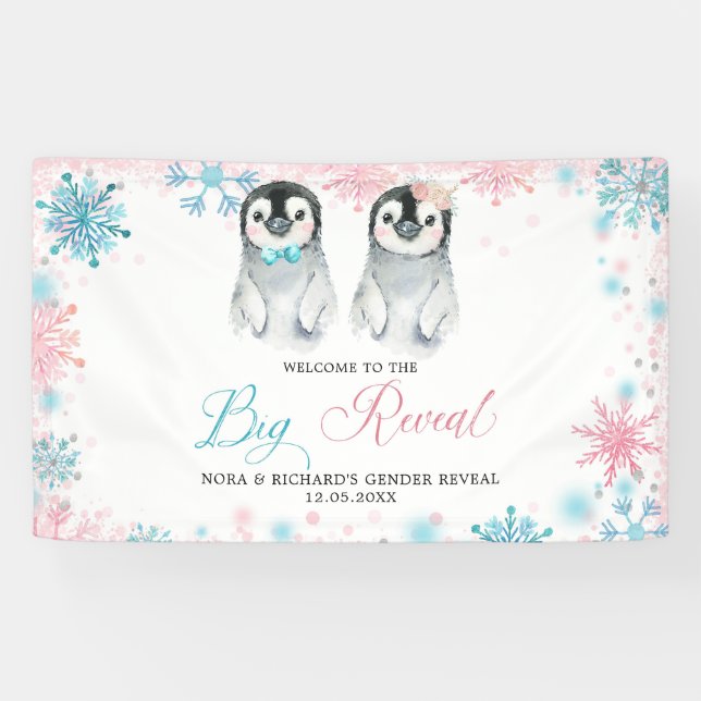 Lona El género de invierno pingüino revela un gran Rótu (Horizontal)