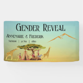 Lona El género revela el safari africano