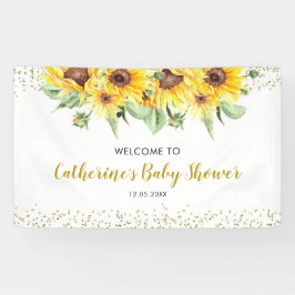 Lona El girasol va camino a Baby Shower Large Banner