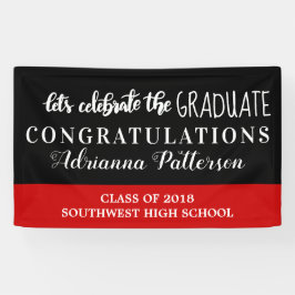 Lona El graduado deja para celebrar el rojo negro