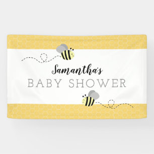 Lona El gris manosea la abeja Baby Shower