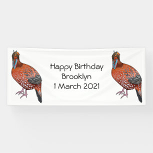Lona El ilustracion de personalizado de aves de Cabot