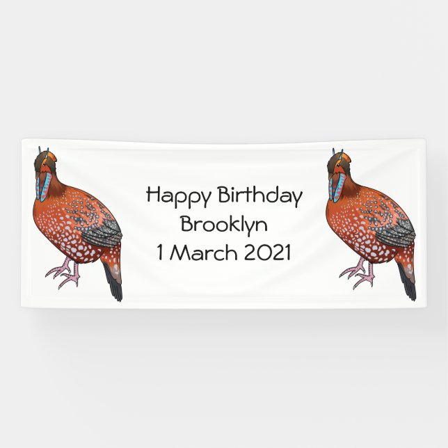 Lona El ilustracion de personalizado de aves de Cabot (Horizontal)