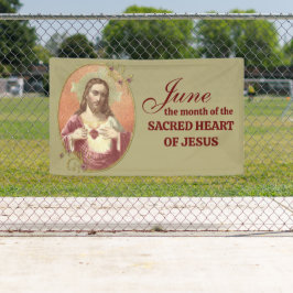 Lona El junio religioso del Sagrado Corazón de Jesús