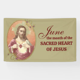 Lona El junio religioso del Sagrado Corazón de Jesús
