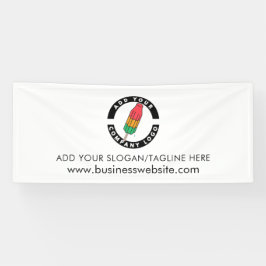 Lona El logotipo de su empresa y la dirección del sitio