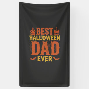 Lona El mejor papá de Halloween jamás diseño vintage de
