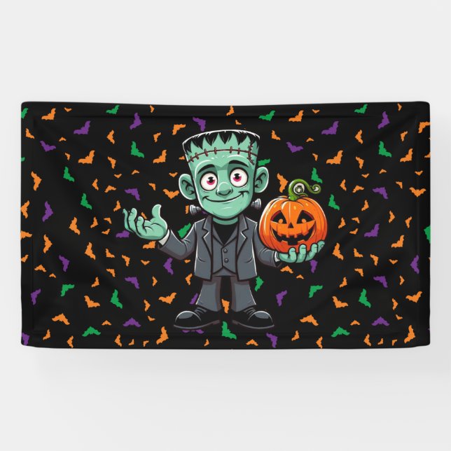 Lona El monstruo del personalizado Frankenstein (Horizontal)