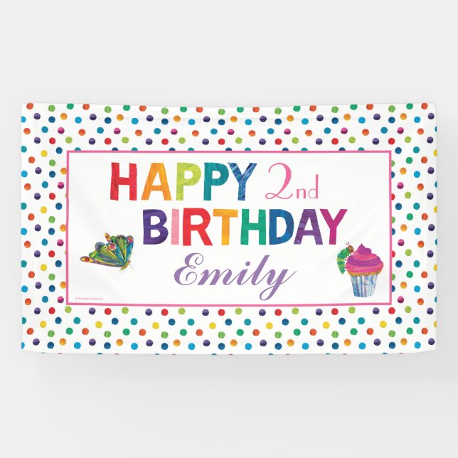 Lona El muy hambriento cumpleaños de la mariposa de la  (Horizontal)
