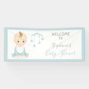 Lona El niño pequeño y su Baby Shower móvil