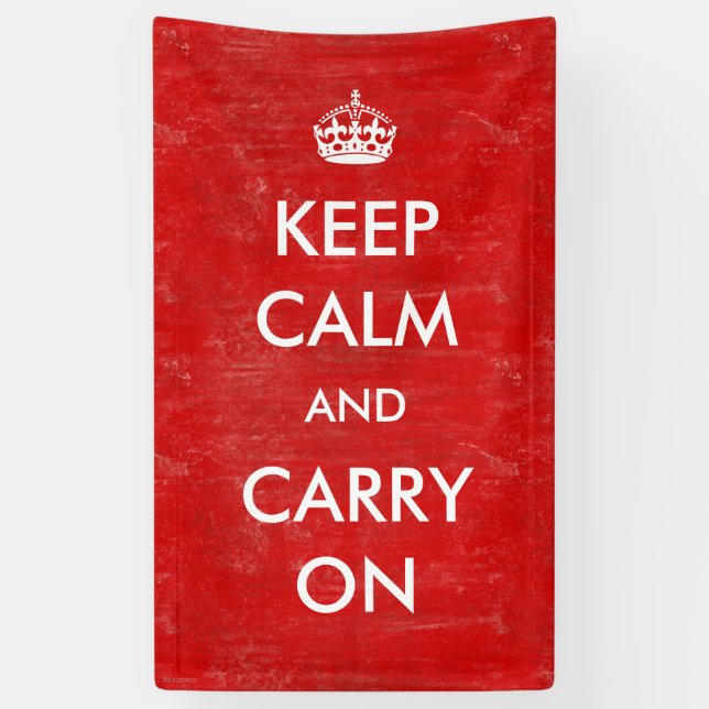 Lona El personalizado del vintage guarda calma y (Vertical)