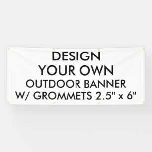 Lona El personalizado personalizó 2,5' x 6" bandera al