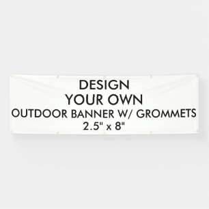 Lona El personalizado personalizó 2,5' x 8" bandera al