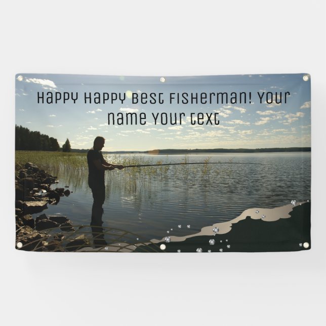 Lona El pescador. Pesca feliz (Horizontal)