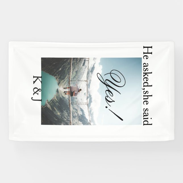 Lona Él preguntó ella dijo que sí nombre de la foto de  (Horizontal)