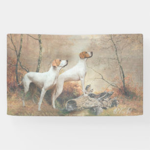 Lona El puntero inglés está cazando a los faisanes