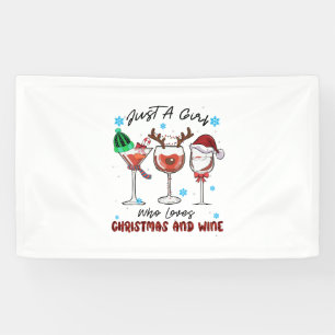 Lona El regalo de Navidad es sólo un Chica que ama a lo