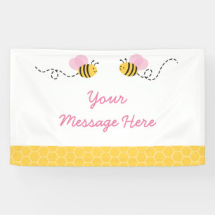 Lona El rosa lindo manosea la abeja Baby Shower