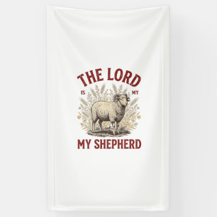 Lona El Señor Es Mi Pastor Diseño De Camiseta De Oveja
