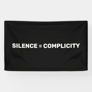 Lona El silencio es igual a complicidad Dejen de odiar